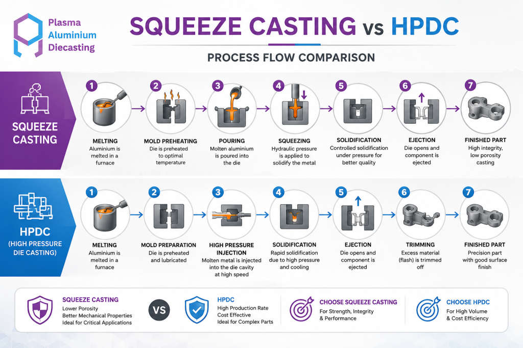 squeeze casting vs HPDC aluminium